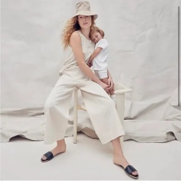 J. Crew Pull On Wide Leg Chino Pant Elastic Waist Summer Crop AY943 TALL Large - Picture 4 of 11